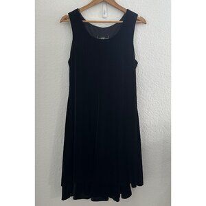 Molly Malloy Evening Dress Womens 14 Black Velvet‎ Layered Bow Formal Witchy Y2K